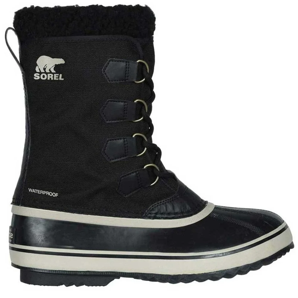 Sorel NIB 1964 Pac Nylon Waterproof Snow‎ Boots Black, Ancient Fossil Men Sz 10